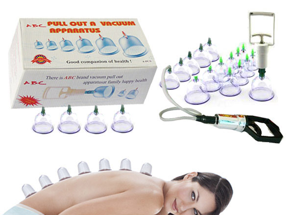Pull Out Vacuum Apparatus Professional Cupping Therapy Pumping Handle Cups Equipment Set 