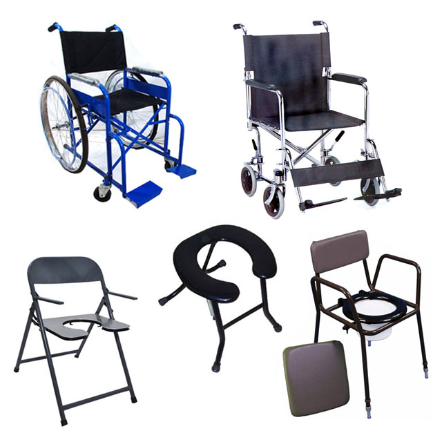 Shubh Surgical Supplier of Adjustable Commode Folding Seating Stool - Commode Seating Chair - Invalid folding Wheel Chair 